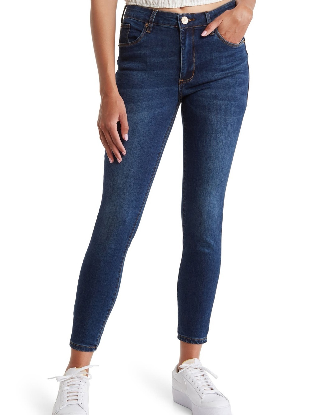 STS Blue Dark Indigo Ellie High-Rise Ankle Skinny Jeans - Picture 1 of 3